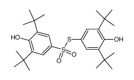 3,5-Di-tert-butyl-4-hydroxy-benzenethiosulfonic acid S-(3,5-di-tert-butyl-4-hydroxy-phenyl) ester Structure