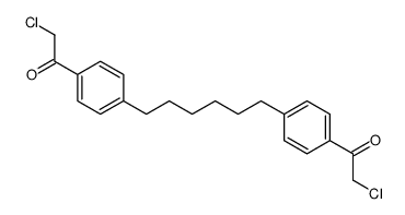 2-chloro-1-[4-[6-[4-(2-chloroacetyl)phenyl]hexyl]phenyl]ethanone Structure