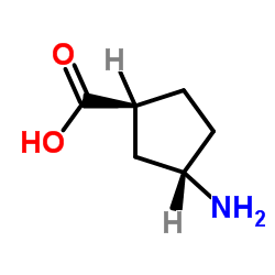 (1S,3S)-3-Aminocyclopentanecarboxylic acid Structure