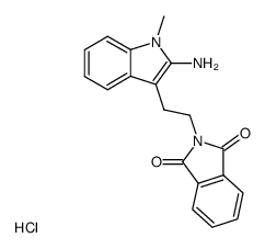 2-amino-1-methyl-3-(2-phthalimidoethyl)indole hydrochloride结构式