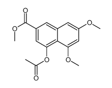 4-(乙酰基氧基)-5,7-二甲氧基-2-萘羧酸甲酯结构式