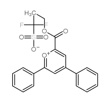 4,6-二苯基吡喃鎓三氟甲烷磺酸-2-羧酸乙酯结构式