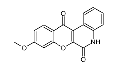 9-methoxy-5H-[1]benzopyrano[2,3-c]quinoline-6,12-dione结构式