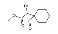Brom(1-formylcyclohexyl)essigsaeure-methylester结构式