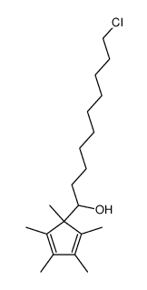 10-chloro-1-(1,2,3,4,5-pentamethyl-2,4-cyclopentadienyl)-1-decanol结构式