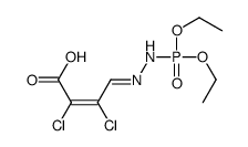 2,3-dichloro-4-(diethoxyphosphorylhydrazinylidene)but-2-enoic acid结构式