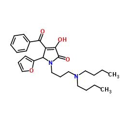 4-Benzoyl-1-[3-(dibutylamino)propyl]-5-(2-furyl)-3-hydroxy-1,5-dihydro-2H-pyrrol-2-one结构式