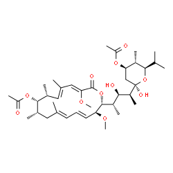 7-O,21-O-Diacetyl-21-O-de(3-carboxy-1-oxo-2-propenyl)-2-demethyl-2-methoxy-24-methylhygrolidin结构式