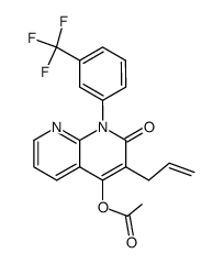 Acetic acid 3-allyl-2-oxo-1-(3-trifluoromethyl-phenyl)-1,2-dihydro-[1,8]naphthyridin-4-yl ester Structure