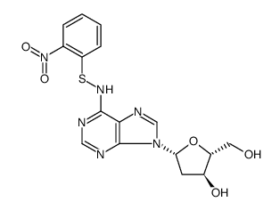 Adenosine, 2'-deoxy-N-[(2-nitrophenyl)thio] Structure