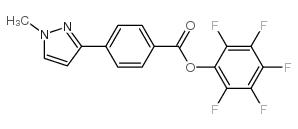 (2,3,4,5,6-pentafluorophenyl) 4-(1-methylpyrazol-3-yl)benzoate Structure