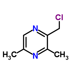 2-(氯甲基)-3,5-二甲基吡嗪结构式