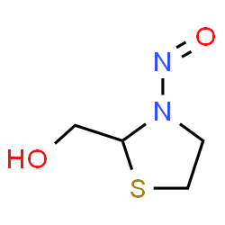 N-NITROSO-2-(HYDROXYMETHYL)THIAZOLIDINE structure