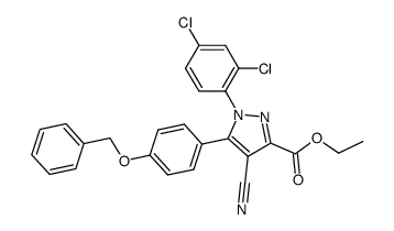 ethyl 5-[4-(benzyloxy)phenyl]-4-cyano-1-(2,4-dichlorophenyl)-1H-pyrazole-3-carboxylate结构式