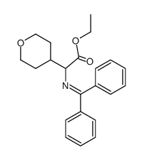 ethyl 2-((diphenylmethylene)amino)-2-(tetrahydro-2H-pyran-4-yl)acetate结构式