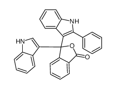 3-(1H-indol-3-yl)-3-(2-phenyl-1H-indol-3-yl)-2-benzofuran-1-one结构式
