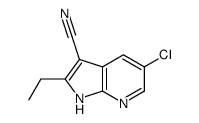 5-氯-2-乙基-1H-吡咯并[2,3-B]吡啶-3-甲腈结构式