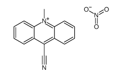 10-methylacridin-10-ium-9-carbonitrile,nitrate Structure