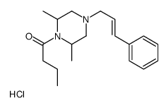 1-[2,6-dimethyl-4-(3-phenylprop-2-enyl)piperazin-1-yl]butan-1-one,hydrochloride结构式