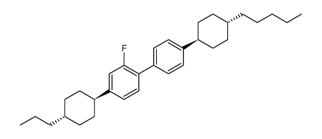 trans,trans-2-Fluor-4-(4-pentylcyclohexyl)-4'-(4-propyl-cyclohexyl)-1,1'-biphenyl Structure