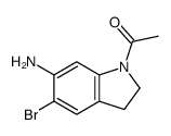 1-(6-amino-5-bromo-2,3-dihydroindol-1-yl)ethanone Structure