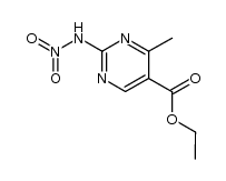 4-methyl-2-nitroamino-pyrimidine-5-carboxylic acid ethyl ester结构式