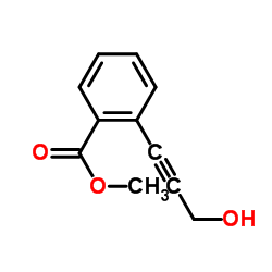 2-(3-羟基-1-丙炔)苯甲酸甲酯结构式