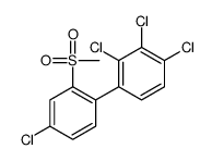 1,2,3-trichloro-4-(4-chloro-2-methylsulfonylphenyl)benzene Structure