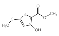 3-羟基-5-(甲基硫代)噻吩-2-羧酸甲酯结构式