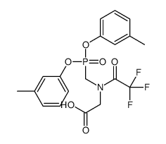 2-[bis(3-methylphenoxy)phosphorylmethyl-(2,2,2-trifluoroacetyl)amino]acetic acid Structure