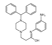 1-Piperazinepropanamide, N-(3-aminophenyl)-4-(diphenylmethyl)-结构式