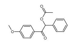 2-acetoxy-1-(4-methoxyphenyl)-2-phenylethanone Structure