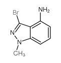 3-溴-1-甲基-1H-吲唑-4-胺结构式