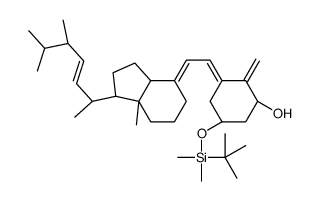 (1S,3E,5R)-3-[(2E)-2-[(1R,3aS,7aR)-1-[(E,2R,5R)-5,6-dimethylhept-3-en-2-yl]-7a-methyl-2,3,3a,5,6,7-hexahydro-1H-inden-4-ylidene]ethylidene]-5-[tert-butyl(dimethyl)silyl]oxy-2-methylidenecyclohexan-1-ol结构式