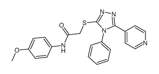 N-(4-methoxyphenyl)-2-[(4-phenyl-5-pyridin-4-yl-1,2,4-triazol-3-yl)sul fanyl]acetamide Structure