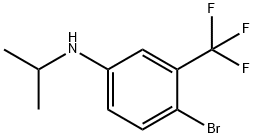 4-溴-N-异丙基-3-(三氟甲基)苯胺结构式