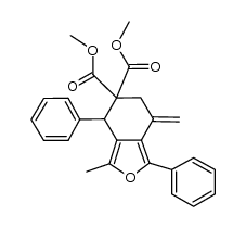 dimethyl 6,7-dihydro-3-methyl-7-methylene-1,4-diphenylisobenzofuran-5,5(4H)dicarboxylate Structure