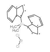 外消旋-二甲基甲硅烷基双(1-茚基)二氯化锆结构式
