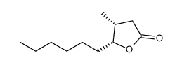 (4R,5R)-5-己基-4-甲基二氢呋喃-2(3H)-酮结构式