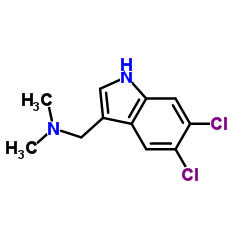 1H-Indole-3-methanamine, 5,6-dichloro-N,N-dimethyl-结构式