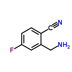 2-(Aminomethyl)-4-fluorobenzonitrile结构式
