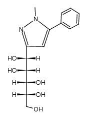 1-methyl-3-(D-manno-pentitol-1-yl)-5-phenylpyrazole结构式