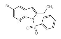 5-溴-2-乙基-1-(苯磺酰基)-1H-吡咯[2,3-b ] 吡啶结构式