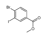 4-溴-3-碘苯甲酸甲酯结构式