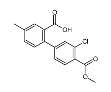 2-(3-chloro-4-methoxycarbonylphenyl)-5-methylbenzoic acid Structure