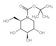 tert-butyl (2R,3R,4R,5S)-3,4,5-trihydroxy-2-(hydroxymethyl)piperidine-1-carboxylate结构式