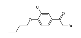 2-bromo-1-(4-butoxy-3-chlorophenyl)ethan-1-one结构式