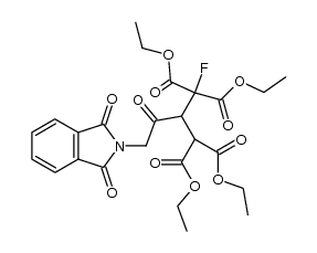 Tetraethyl 1-fluoro-2-(2-phthalimidoacetyl)propane-1,1,3,3-tetracarboxylate结构式