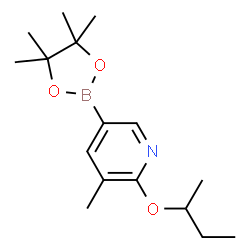 2-sec-Butoxy-3-methyl-5-(4,4,5,5-tetramethyl-1,3,2-dioxaborolan-2-yl)pyridine Structure
