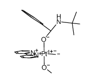 [Pt(OCH3)(OCHPhNH-t-Bu)Me2(2,2′-bipyridine)] Structure